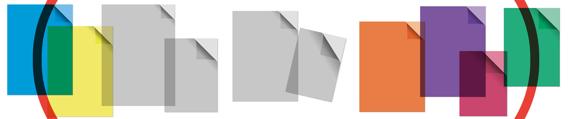 Farbige Sichthüllen von senne products für DIN-A4-Dokumente – flexible und strapazierfähige Dokumenthüllen.