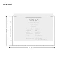 100 Stk. | Prospekthülle A5 | weiß | PP genarbt 0,060mm | Querformat | REIF Hamburg