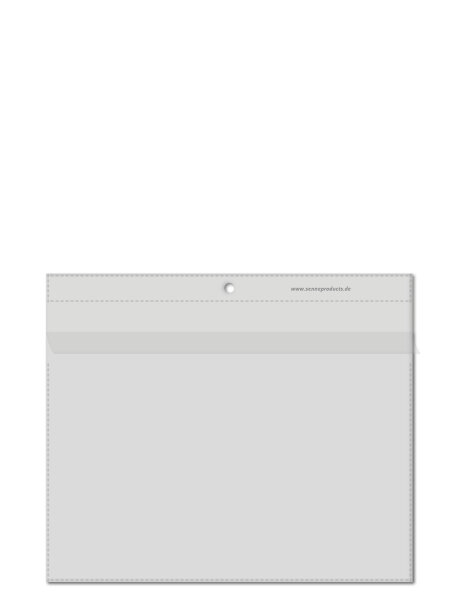 100 Stk. | Sichttasche A5 | farblos | PP glasklar 0,140 mm | Querformat mit Klappe
