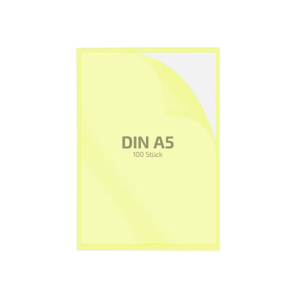 100 Stk. | Sichthülle A5 | gelb | PE glatt 0,160 mm | REIF Hamburg