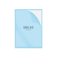 100 Stk. | Sichthülle A5 | blau | PE glatt 0,160 mm...