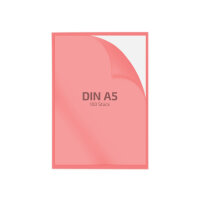 100 Stk. | Sichthülle A5 | rot | PE glatt 0,160 mm |...