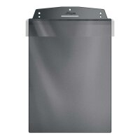 10 Stk. | Sichttasche DIN A4 hoch | dunkelgrau | mit...