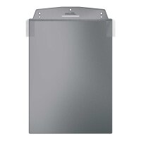 10 Stk. | Sichttasche DIN A4 hoch | dunkelgrau | mit Schlitz und Lochung | mit Schutzklappe