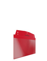 10 Stk. | Sichttasche 1/3 DIN A4 quer | rot | mit 2...