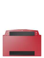 10 Stk. | Sichttasche 1/3 DIN A4 quer | rot | mit 2 Magnetstreifen