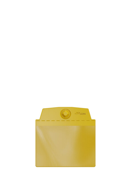 10 Stk. | Sichttasche DIN A6 quer | gelb | mit Supermagneten