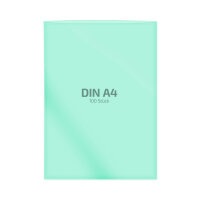 100 Stk. | Hülle A4 | grün | PE glatt 0,160 mm...
