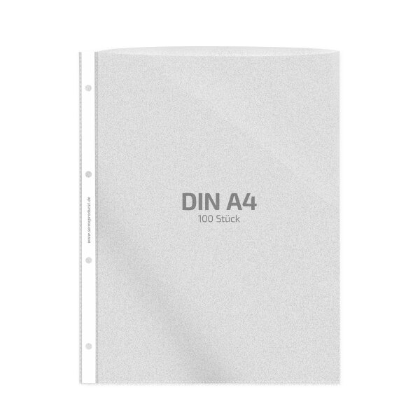 100 Stk. | Prospekthülle A4 | weiß | PP genarbt 0,060 mm | REIF Hamburg