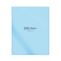 100 Stk. | Hülle A4+ | blau | PE glatt 0,160 mm |...