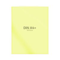 100 Stk. | Hülle A4+ | gelb | PE glatt 0,160 mm |...