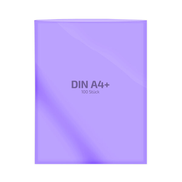 100 Stk. | Hülle A4+ | lila | PE glatt 0,160 mm | REIF Hamburg