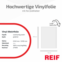 100 Stk. | Taschenhülle selbstklebend A6 quer | farblos | VINYL-WF glasklar 0,140 mm | senne products
