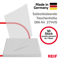 50 Stk. | Taschenhülle selbstklebend A4 hoch |...