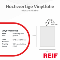 50 Stk. | Taschenhülle selbstklebend A4 hoch | farblos | VINYL-WF glasklar 0,140 mm | senne products