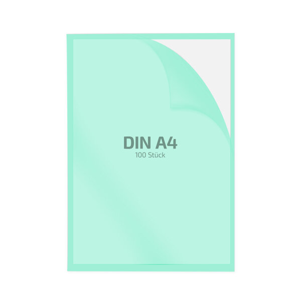 100 Stk. | Sichthülle A4 | grün |  PE glatt 0,160 mm | REIF Hamburg