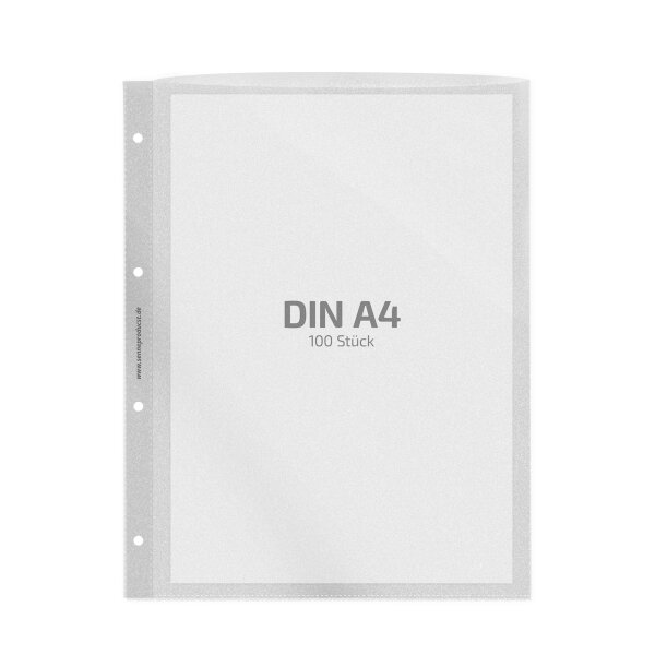 100 Stk. | Prospekthülle A4+ | farblos | PP genarbt 0,180 mm | REIF Hamburg