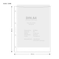 100 Stk. | Prospekthülle A4+ | farblos | PP genarbt...