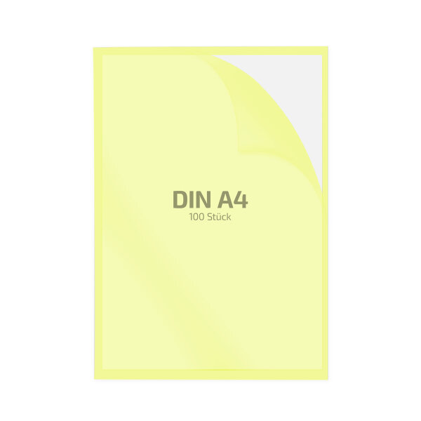 100 Stk. | Sichthülle A4 | gelb | PE glatt 0,160 mm | REIF Hamburg
