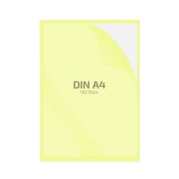 100 Stk. | Sichthülle A4 | gelb | PE glatt 0,160 mm...