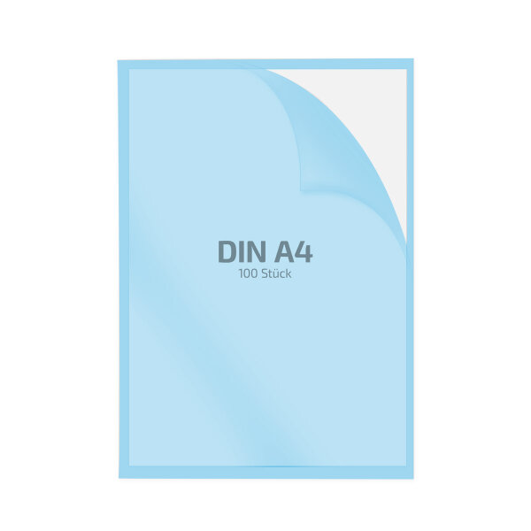 100 Stk. | Sichthülle A4 | blau | PE glatt 0,160 mm | REIF Hamburg