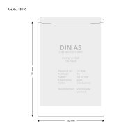 100 Stk. | Hülle A5 | farblos | PE glatt 0,160 mm |...