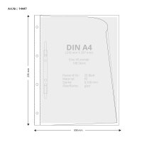 50 Stk. | Angebotsmappe A4 | gelb | PE glatt 0,160 mm |...