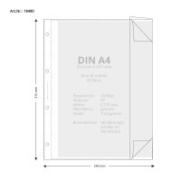 50 Stk. | Prospekthülle A4+ | farblos | PP genarbt...