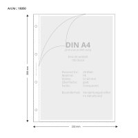 100 Stk. | Prospekthülle A4 | farblos | PE glatt...
