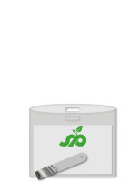 10 Stk. | Namensschildhülle mit Metall-Clip |...