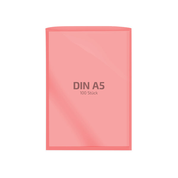 100 Stk. | Hülle A5 | rot | PE glatt 0,160 mm | REIF Hamburg