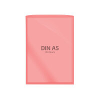 100 Stk. | Hülle A5 | rot | PE glatt 0,160 mm | REIF...