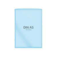 100 Stk. | Hülle A5 | blau | PE glatt 0,160 mm |...