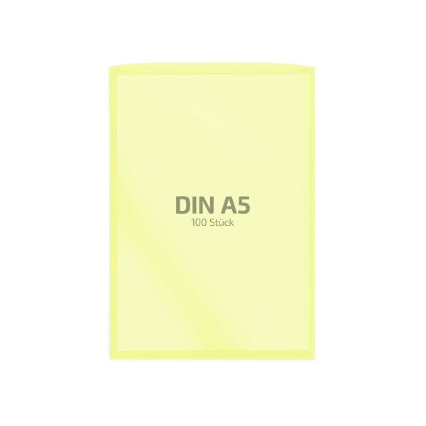100 Stk. | Hülle A5 | gelb | PE glatt 0,160 mm | REIF Hamburg