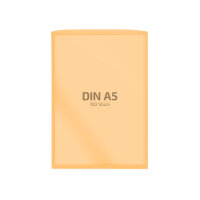 100 Stk. | Hülle A5 | orange | PE glatt 0,160 mm |...
