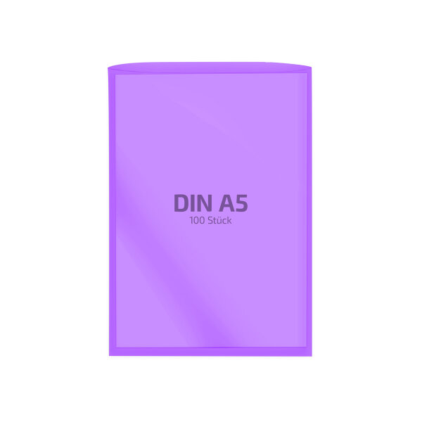 100 Stk. | Hülle A5 | lila | PE glatt 0,160 mm | REIF Hamburg