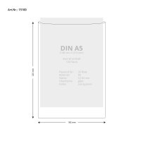 100 Stk. | Hülle A5 | farblos | PE glatt 0,160 mm |...