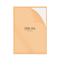 100 Stk. | Sichthülle A4 | orange | PE glatt 0,160...