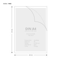100 Stk. | Sichthülle A4 | orange | PE glatt 0,160...