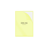 100 Stk. | Sichthülle A6 | gelb | PE glatt 0,160 mm...