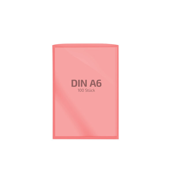 100 Stk. | Hülle A6 | rot | PE glatt 0,160 mm | REIF Hamburg