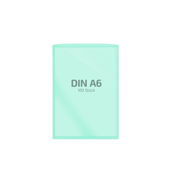 100 Stk. | Hülle A6 | grün | PE glatt 0,160 mm | REIF Hamburg