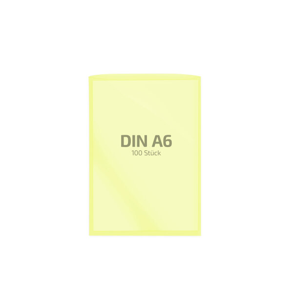 100 Stk. | Hülle A6 | gelb | PE glatt 0,160 mm | REIF Hamburg