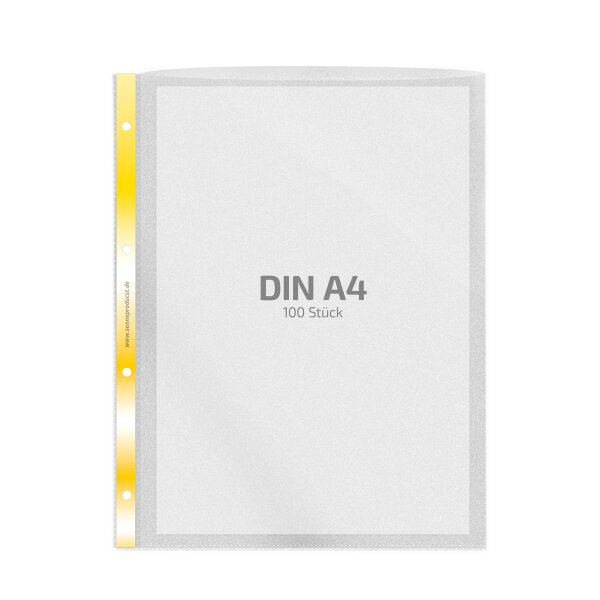 100 Stk. | Prospekthülle A4 | gold | PP glasklar 0,080 mm | REIF Hamburg