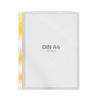 100 Stk. | Prospekthülle A4 | gold | PP glasklar...