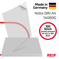 100 Stk. | Sichthülle A4 | farblos | Green-PE glatt 0,160 mm | REIF Hamburg