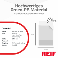 100 Stk. | Sichthülle A4 | farblos | Green-PE glatt 0,160 mm | REIF Hamburg