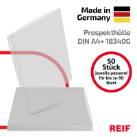 100 Stk. | Prospekthülle A4+ | farblos | Green-PE glatt 0,160 mm | REIF Hamburg