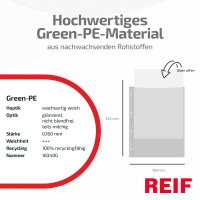 100 Stk. | Prospekthülle A4+ | farblos | Green-PE glatt 0,160 mm | REIF Hamburg