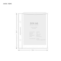 100 Stk. | Prospekthülle A6 | weiß | PP...